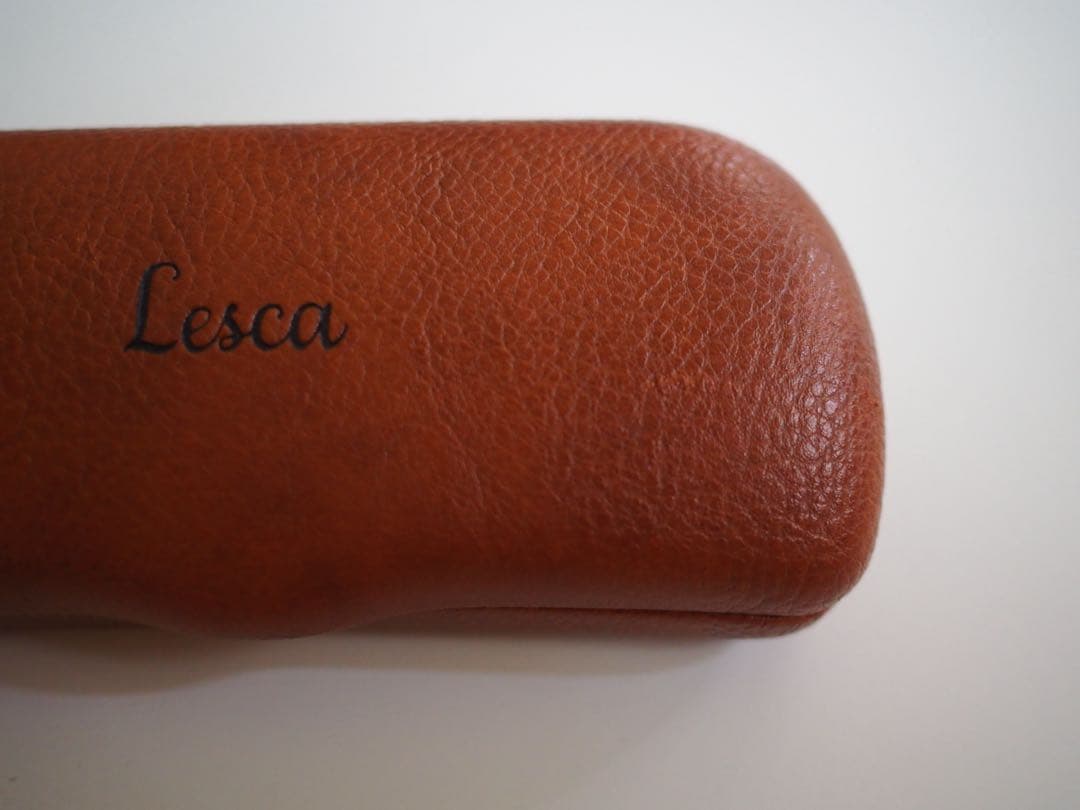 Lesca ブラウンレザー メガネケース