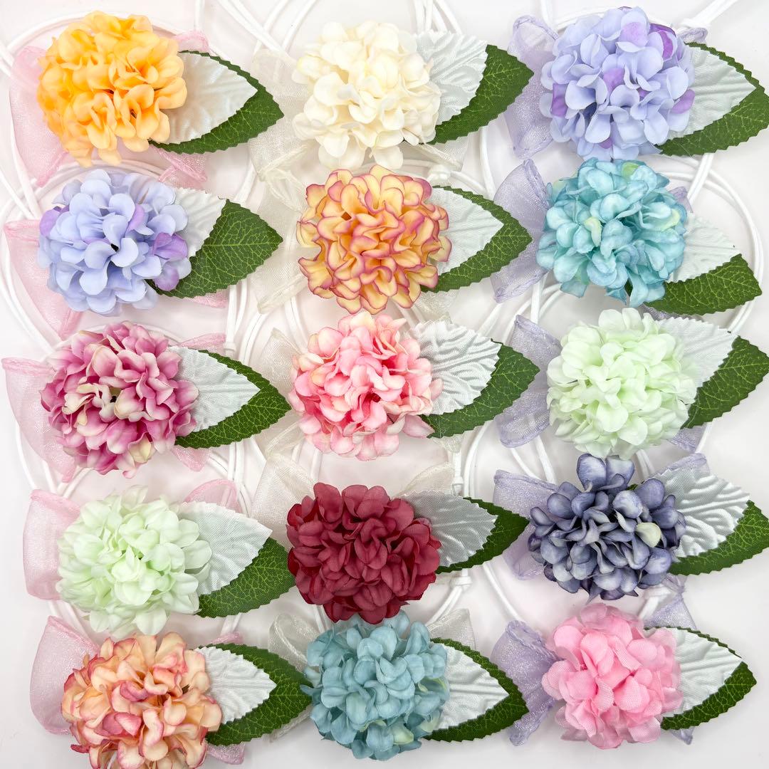 専用商品　トリミングチョーカー　紫陽花　梅雨　30本　94