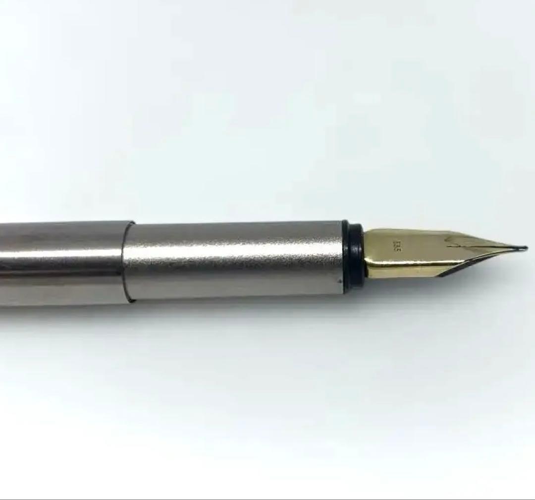 筆記確認済 MONTBLANC ノブレス 万年筆 585/K14 シルバー 美品