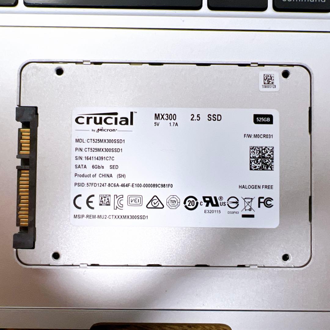 【完動品】Crucial 内蔵SSD 2.5インチ MX300 525GB