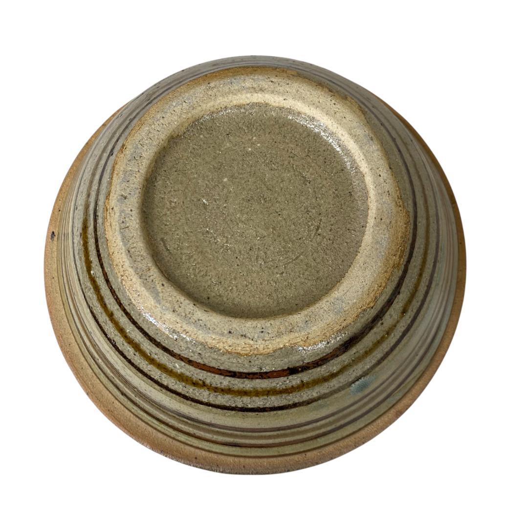 yy87 益子門窯 渦巻蓋物 共箱付き