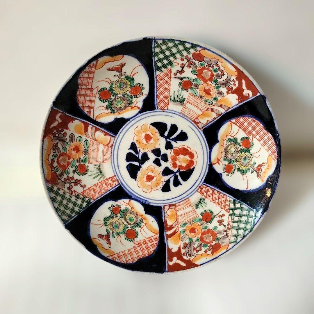 古伊万里　大皿　伝統工芸品　陶器製皿　 　約30センチ　　　K-1