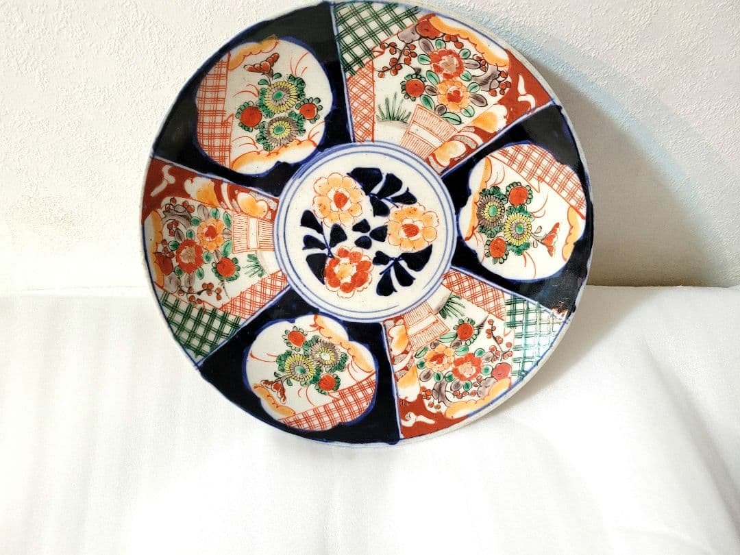 古伊万里　大皿　伝統工芸品　陶器製皿　 　約30センチ　　　K-1