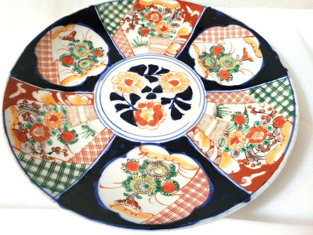 古伊万里　大皿　伝統工芸品　陶器製皿　 　約30センチ　　　K-1