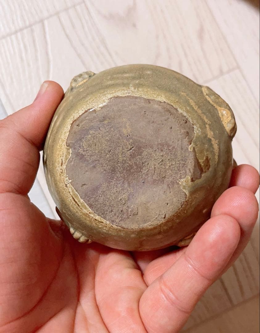 越窯蛙型水盂　青磁蛙型水盂　陶芸　文房四宝　骨董品　古美術