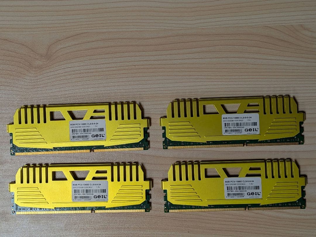GeIL EVO Corsa DDR3 32GB（8GB×4枚組)