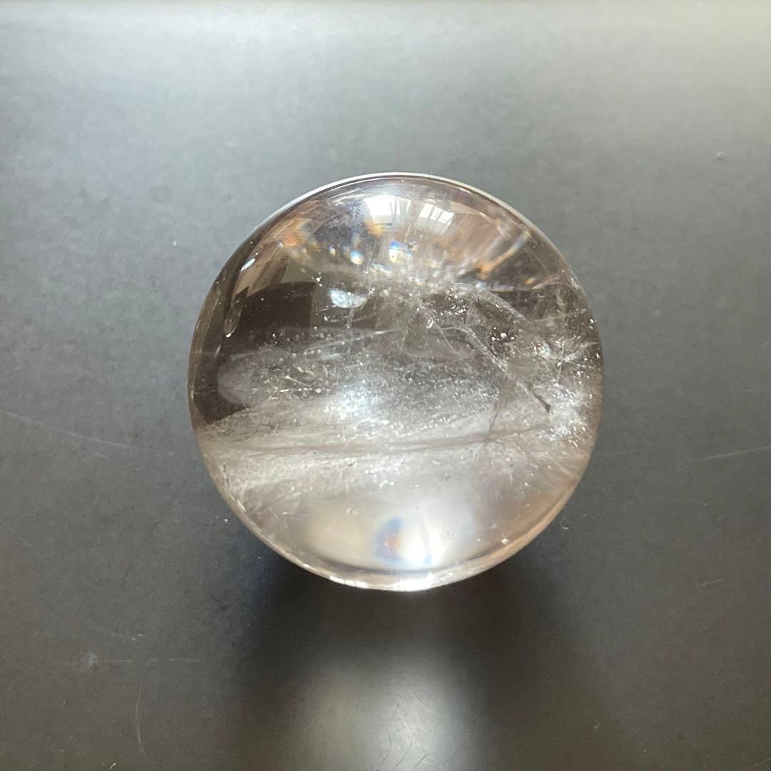 【匿名配送】 お蔵整理 天然石 水晶玉 2個セット 骨董 4㎝玉 ファントム