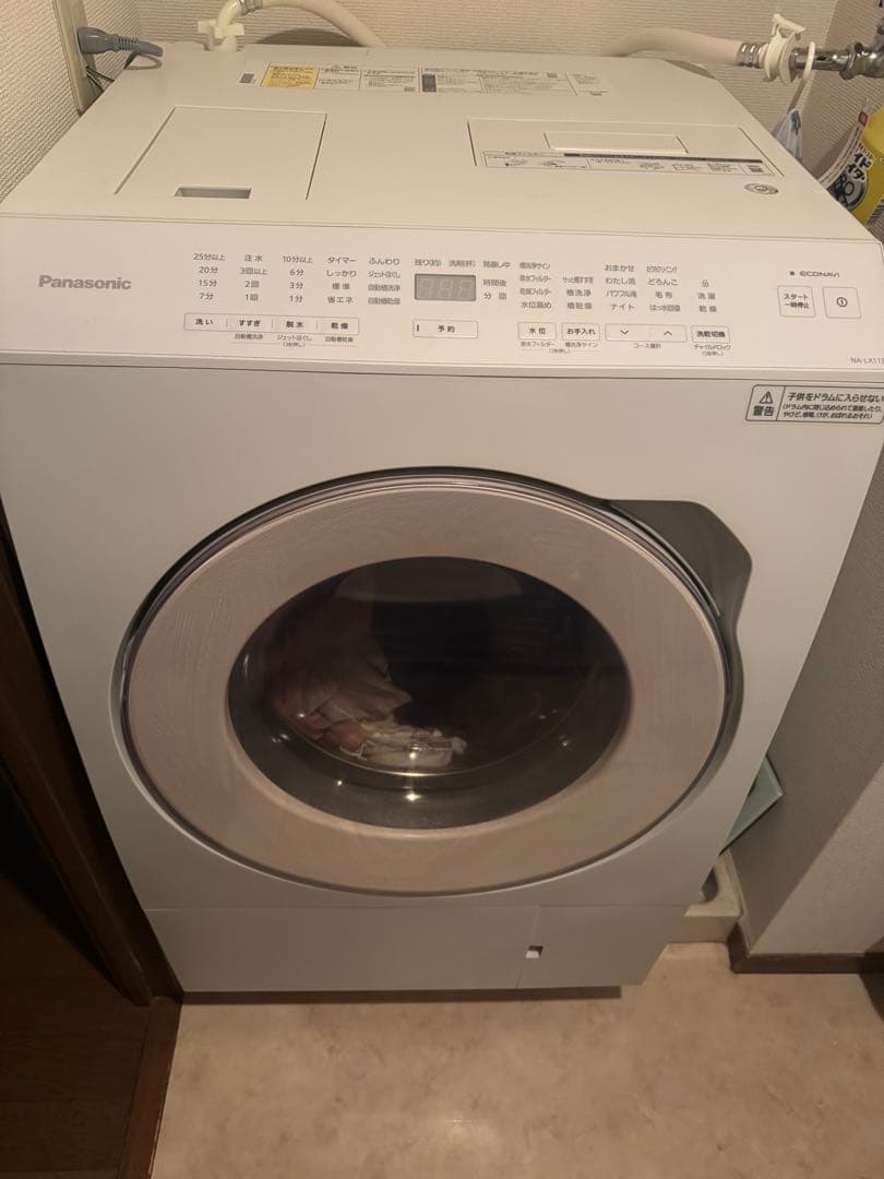パナソニック ドラム式洗濯乾燥機 NA-LX113CL W 5年延長保証　左開き