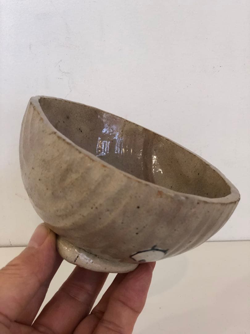 茶道具　抹茶碗　鶴舞焼　山古作　骨董品　古物