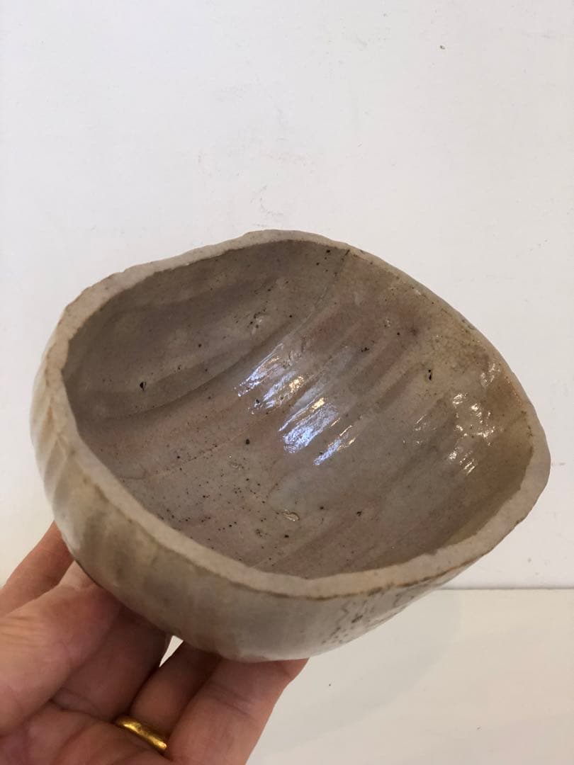 茶道具　抹茶碗　鶴舞焼　山古作　骨董品　古物