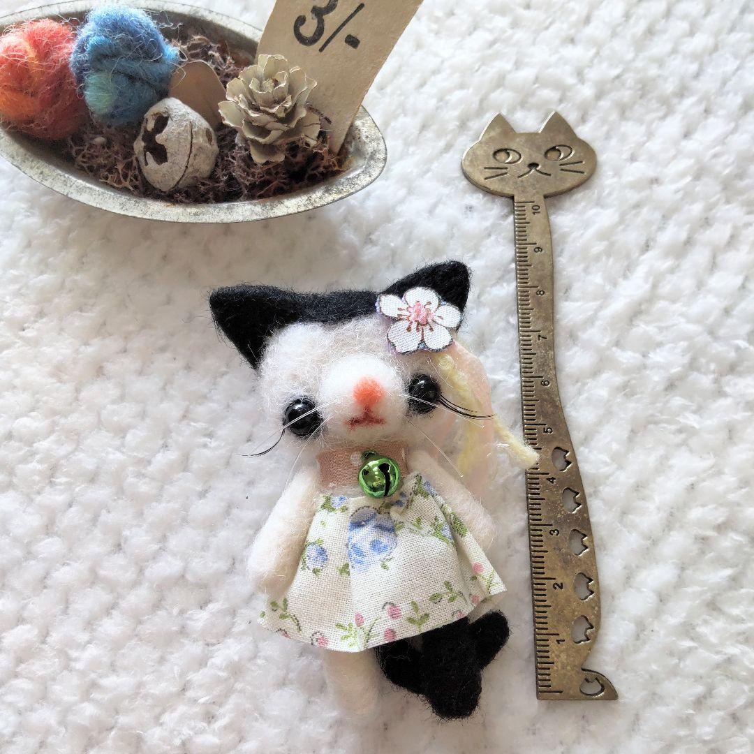 【確認用】くろぶち猫さん✻羊毛フェルト