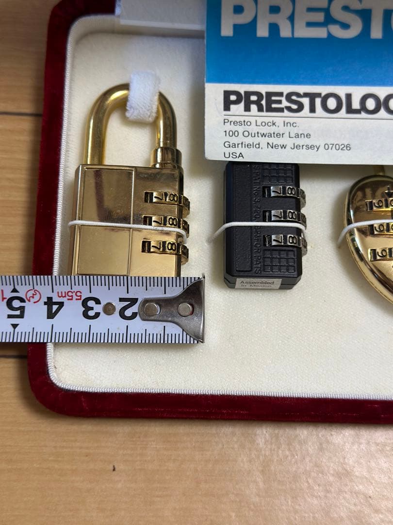 PRESTOLOCK プレストロック ダイヤル式 南京錠 カギ 5個セット
