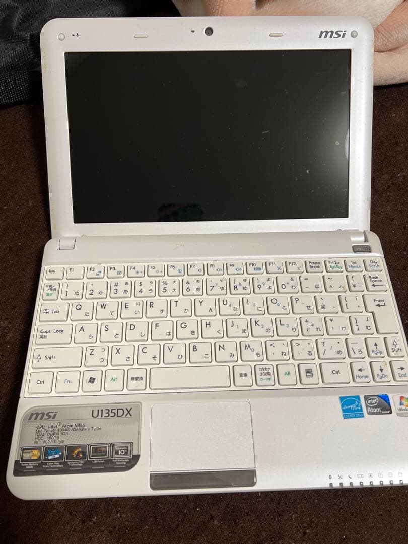 MSI U135DX ホワイト ノートPC