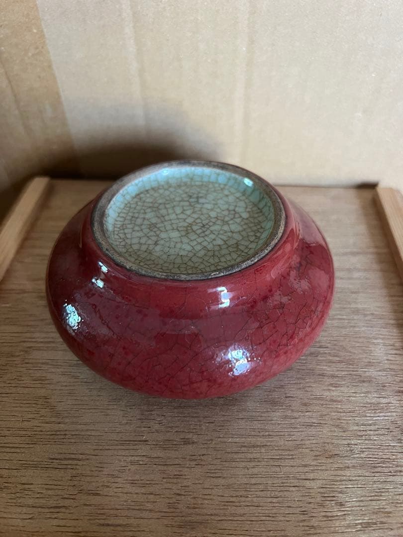 辰砂水指 古美術 皿