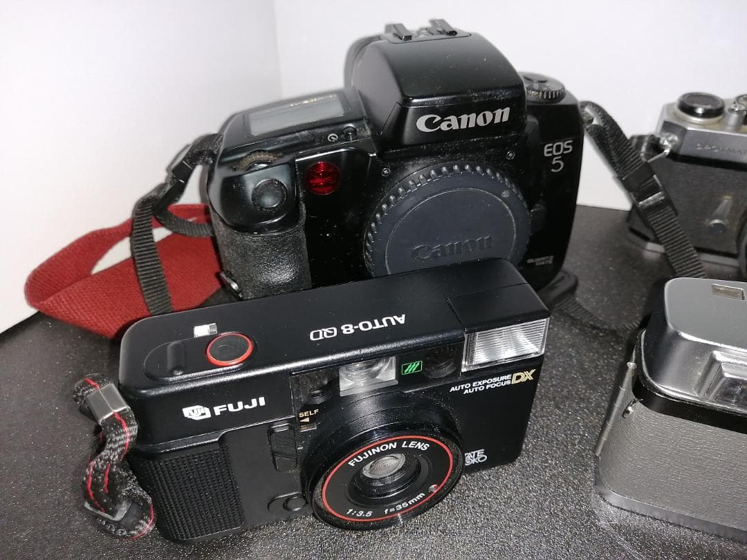 ジャンク　フイルムカメラ５台　単体露出計２台　セット