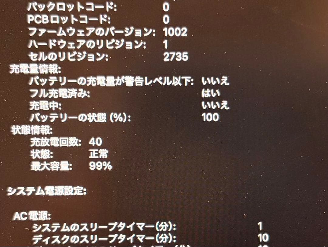 【メモリ16GB/バッテリー99%】M1 MacBook Air 極美品
