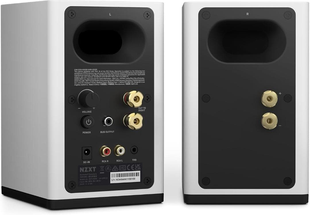 NZXT Relay Speakers ホワイト アンプ内蔵 PCスピーカー