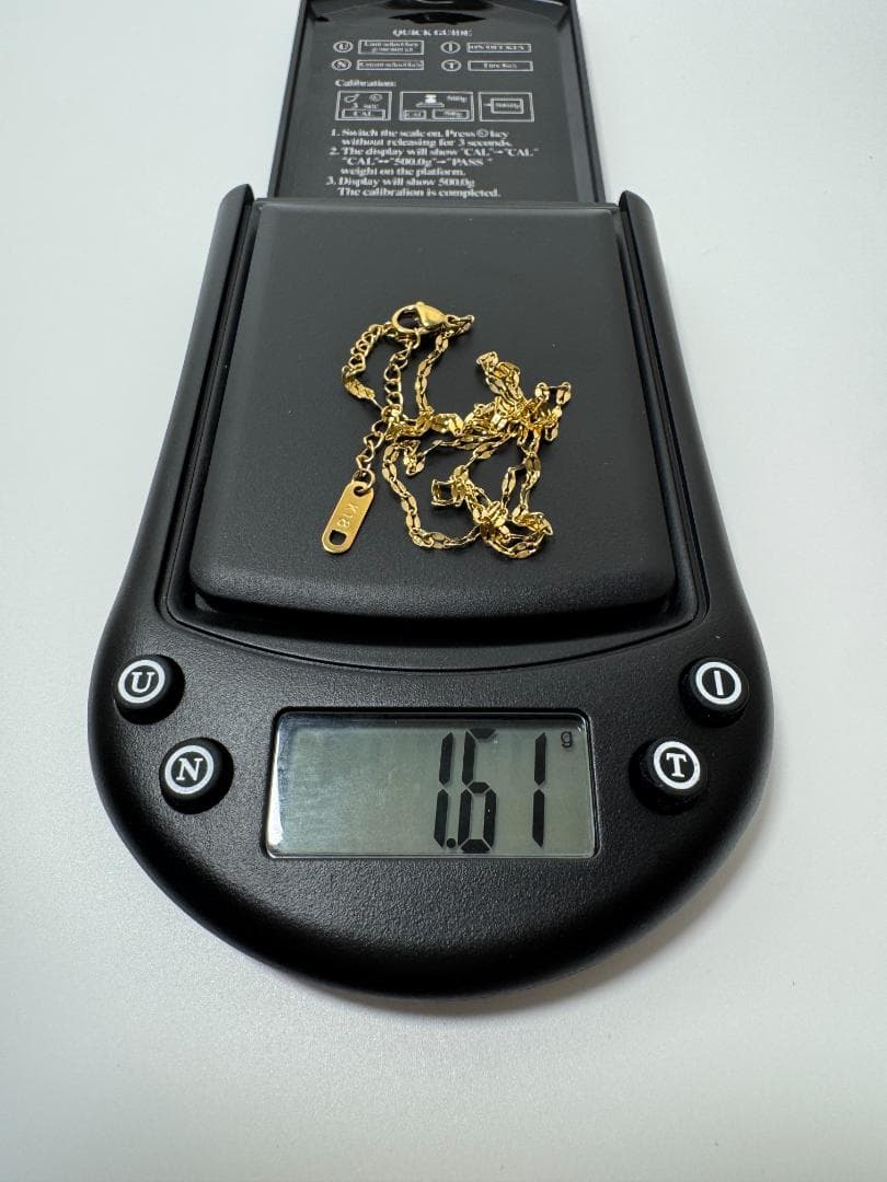 日本製18Kペダルチェーンネックレス1.61g