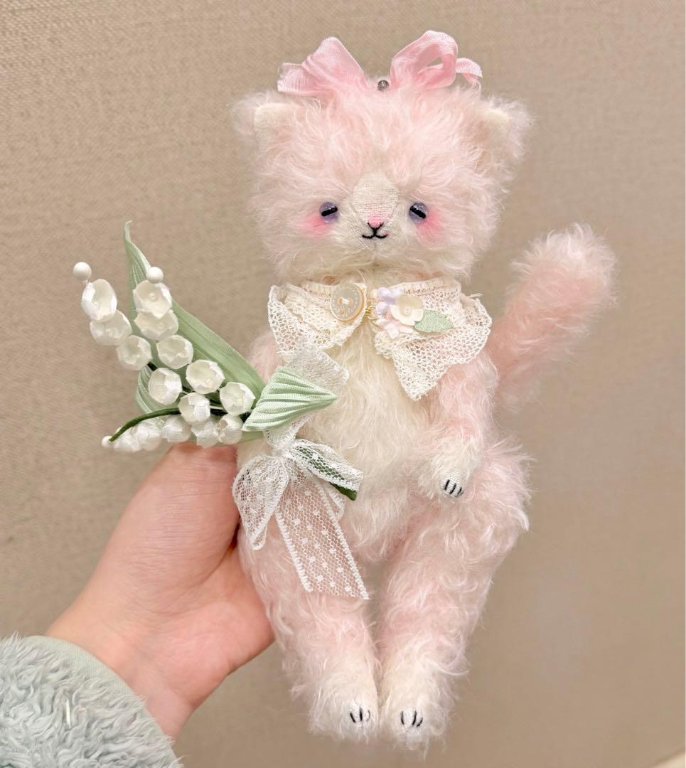 夢かわいい仔猫 アーティストベア 海外作家様 ハンドメイド ぬいぐるみ