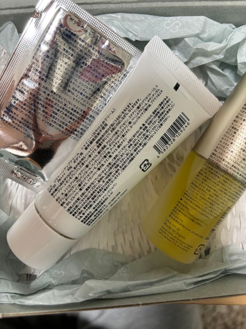 uka ヘアオイルミスト、uvトーンアップクリーム、ボディウォッシュ