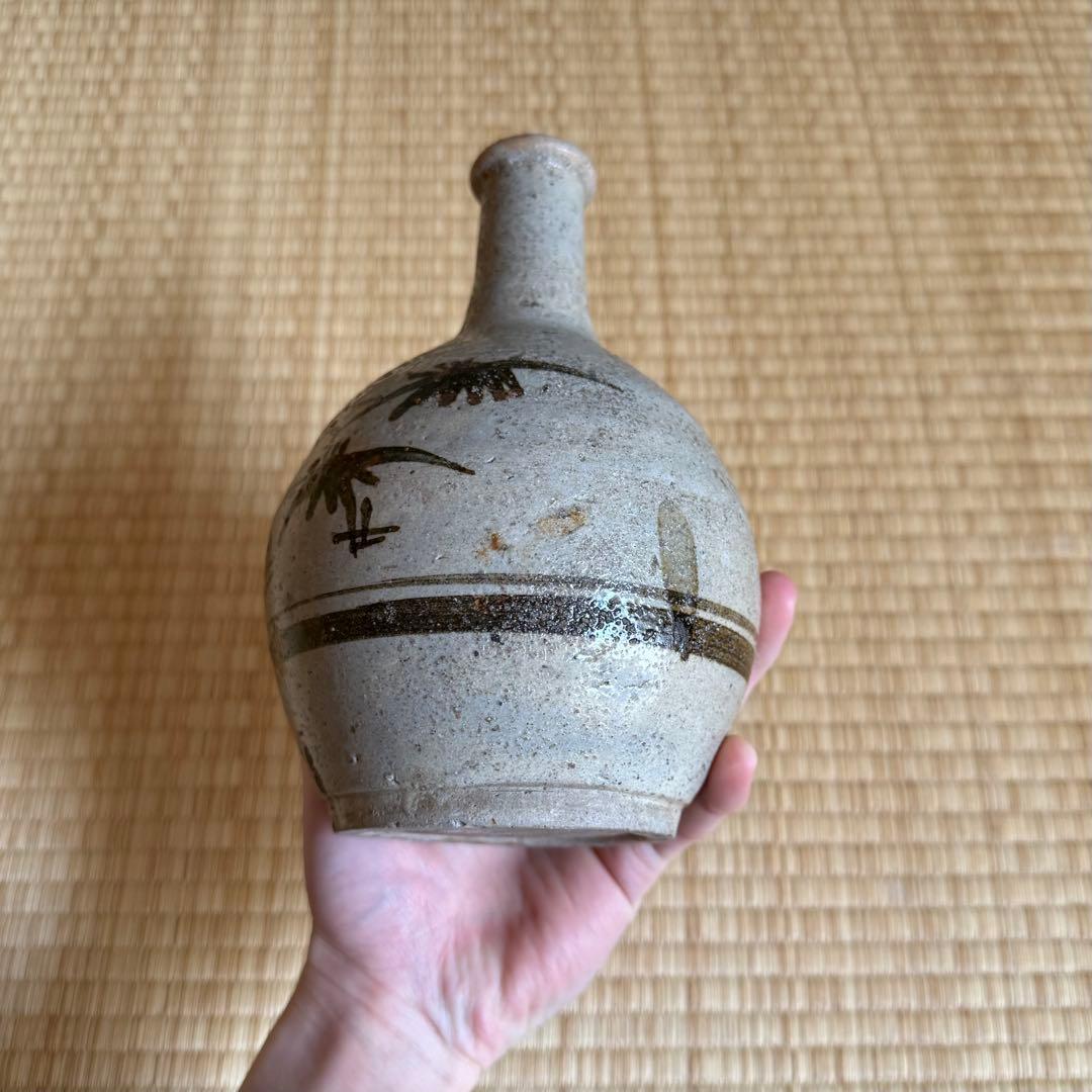 古瀬戸 絵瀬戸 徳利 江戸時代 鉄絵 相馬焼 美濃 古美術 骨董 民藝 花生け
