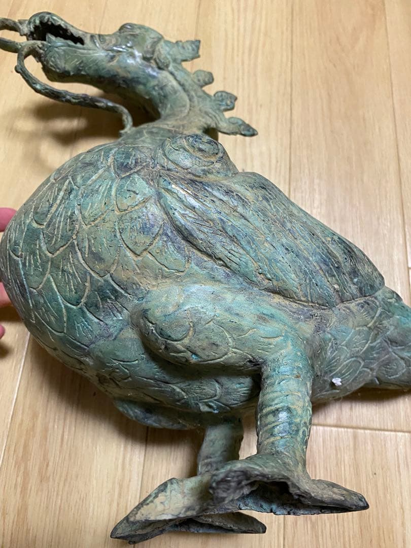 江戸時代？タイ国？青銅製ドラゴンと鳥の彫刻