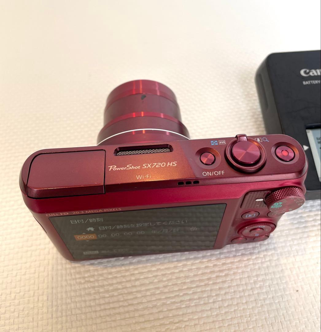 Canon SX720 HS 赤 コンパクトデジタルカメラ 充電器付き