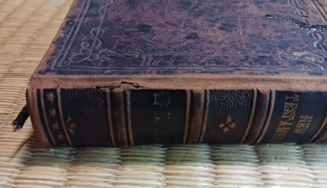 明治38年 新約全書 小型聖書 革装 アメリカ聖書協会 日本 横浜 古書