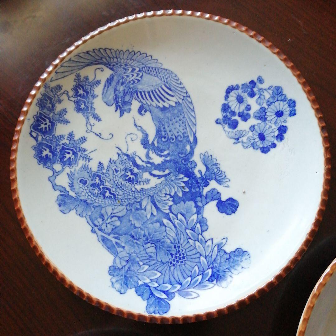 伊万里　染付大皿　2種　31cm　明治～大正期