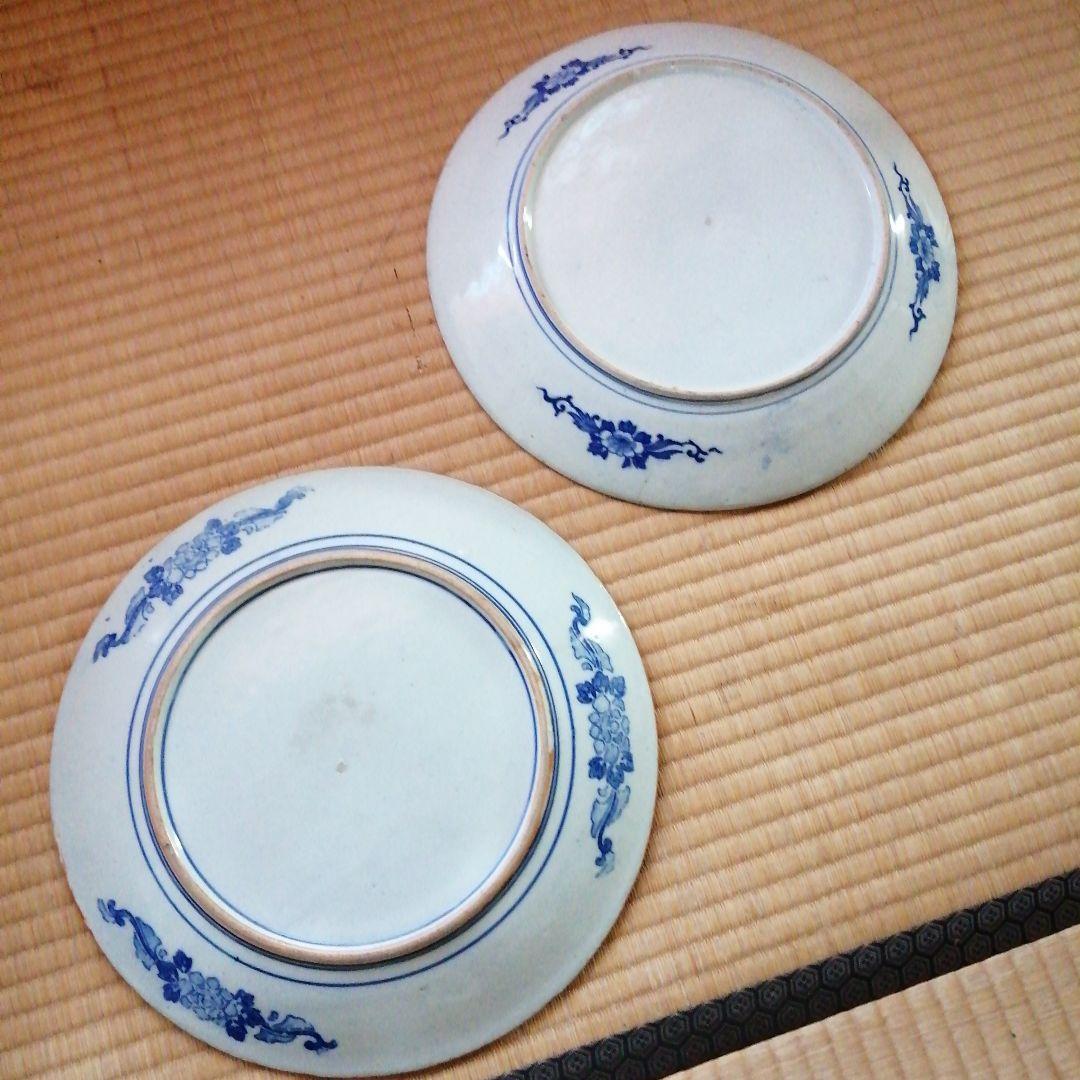伊万里　染付大皿　2種　31cm　明治～大正期