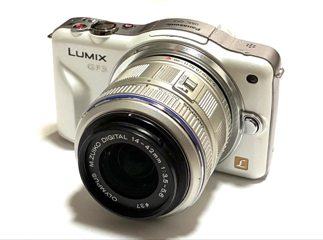 LUMIX GF3 ホワイト + OLYMPUSレンズ