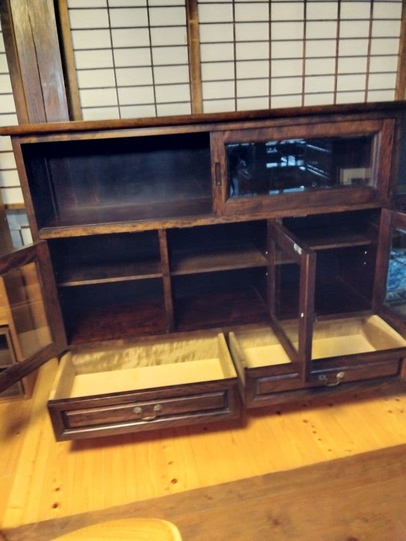 九州民芸家具サイドボード キャビネット飾り棚
