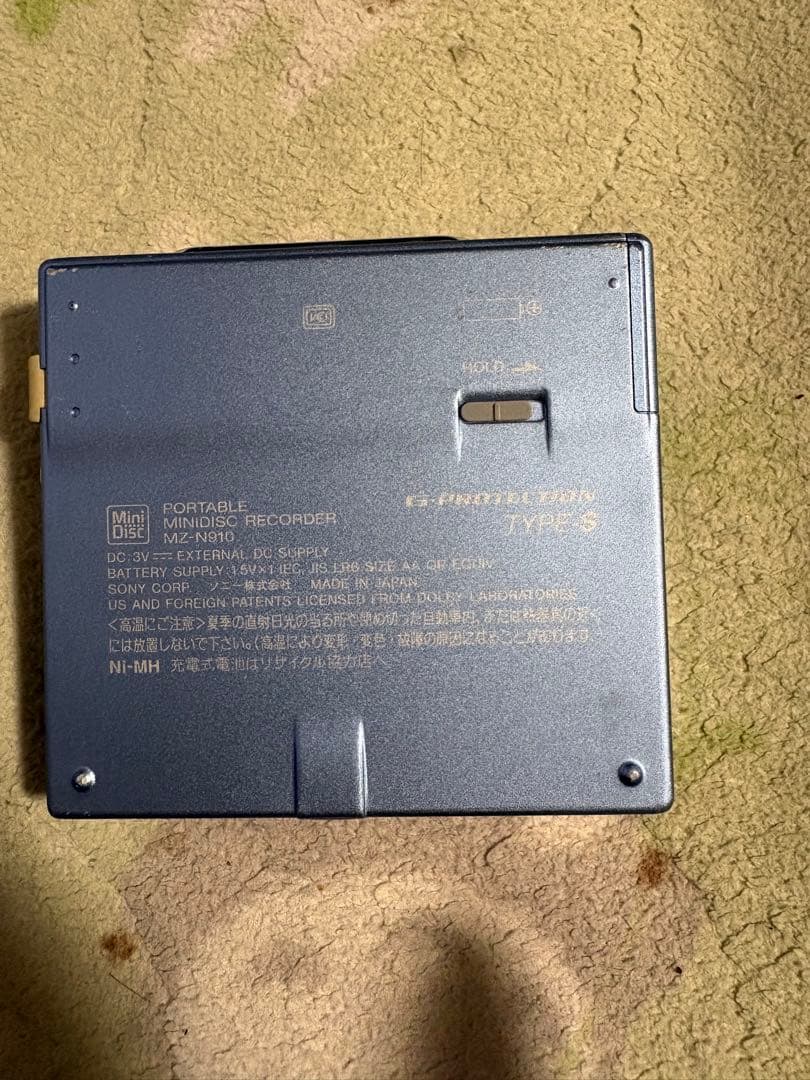 （ジャック品）SONY ポータブルMDレコーダー MZ-N910