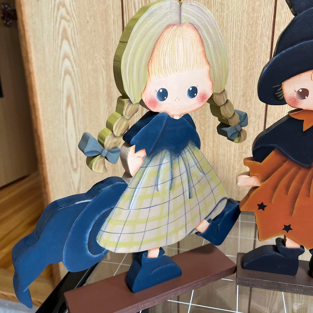 ハロウィン 木製人形 3体セット