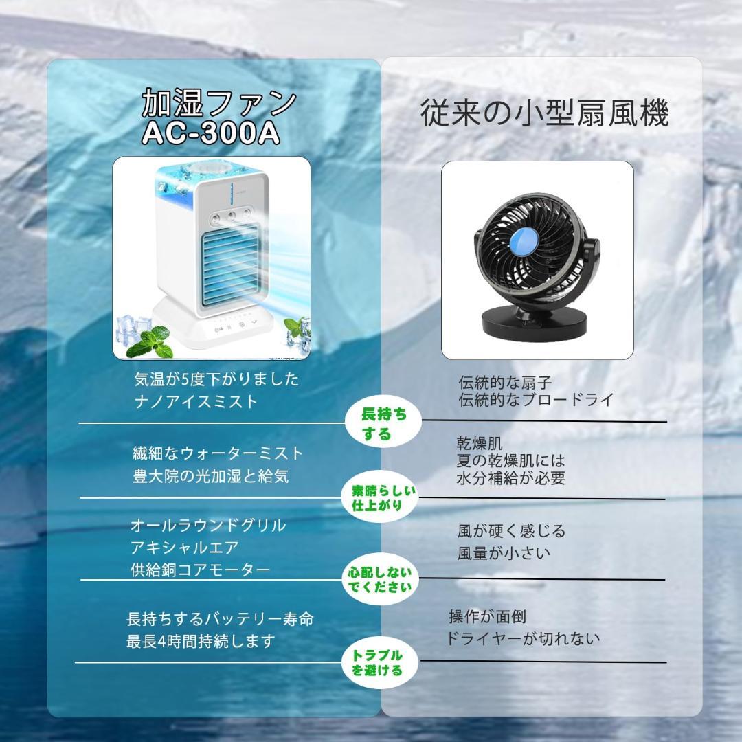 冷風扇 冷風機 強力 人気180度のスイング力、ナノスプレー強力冷感卓上クーラー