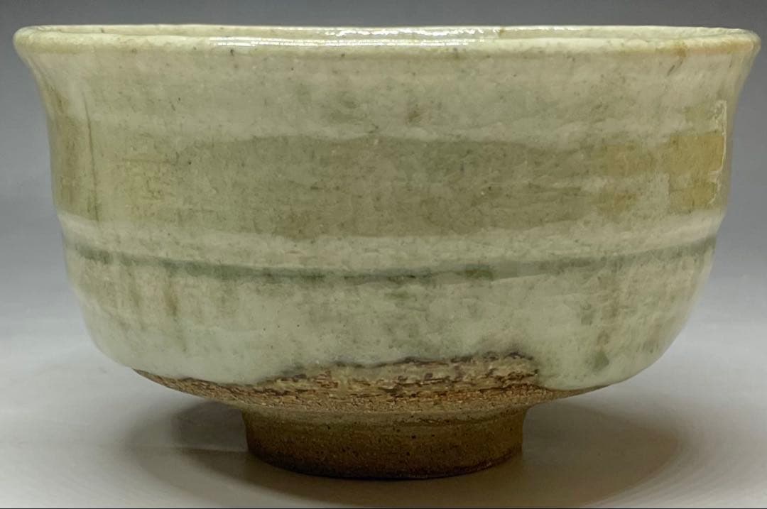 三重県指定無形文化財　菊山当年男　伊賀焼　古伊賀　茶碗　時代箱　四方桟共箱　r5