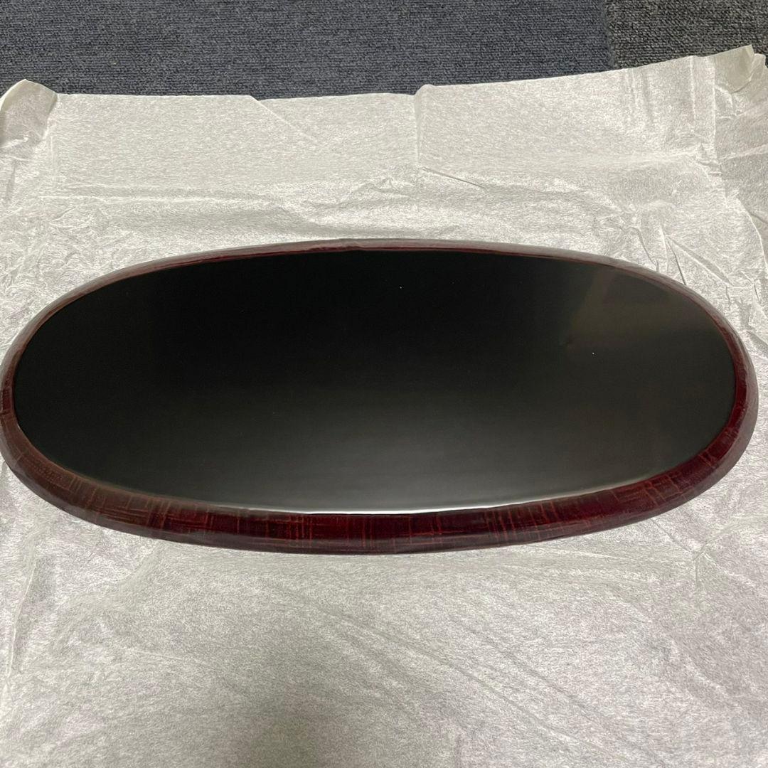 稀少❇️新品未使用❇️輪島塗　盛皿　お盆　楕円型　漆器　溜布見せ菊