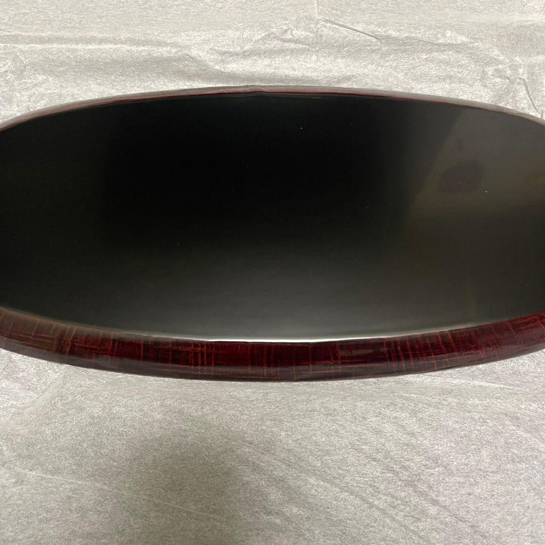稀少❇️新品未使用❇️輪島塗　盛皿　お盆　楕円型　漆器　溜布見せ菊