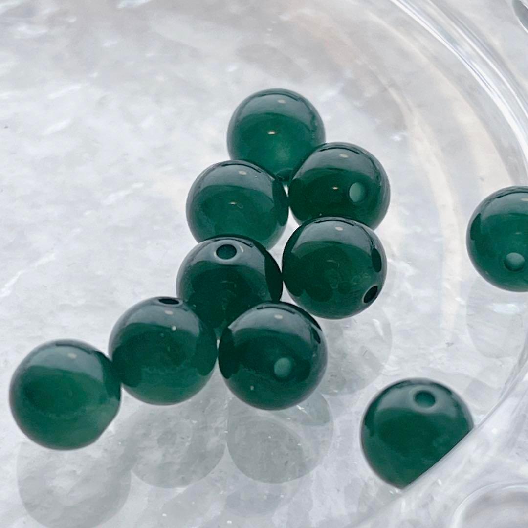 トップグレード グァテマラ 翡翠 6mm ピアス ハンドメイド アクセサリー
