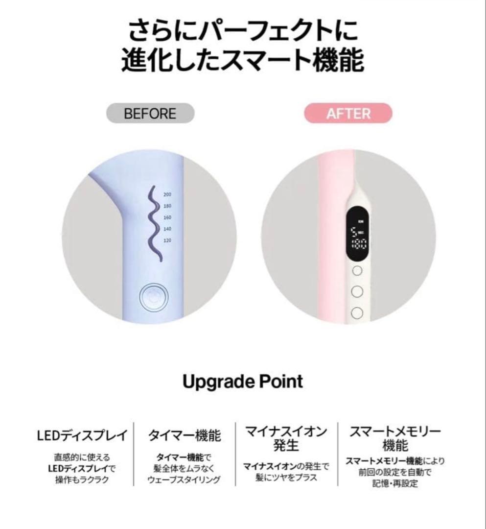 【新品未開封品‼️】VODANA　グローウェーブアイロン　40mm　パウダーピンク