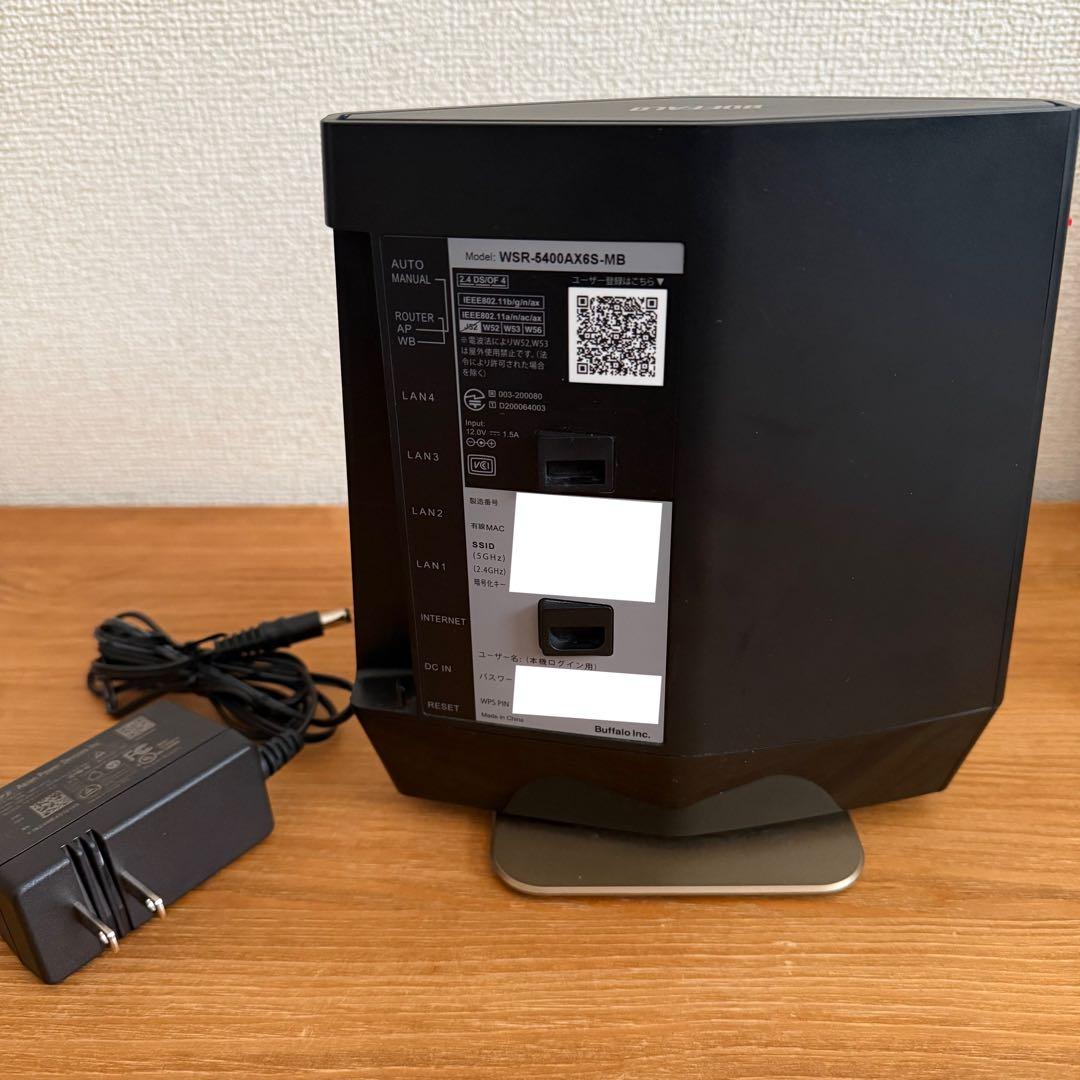 バッファロー　無線LANルーター　WSR-5400AX6S-MB