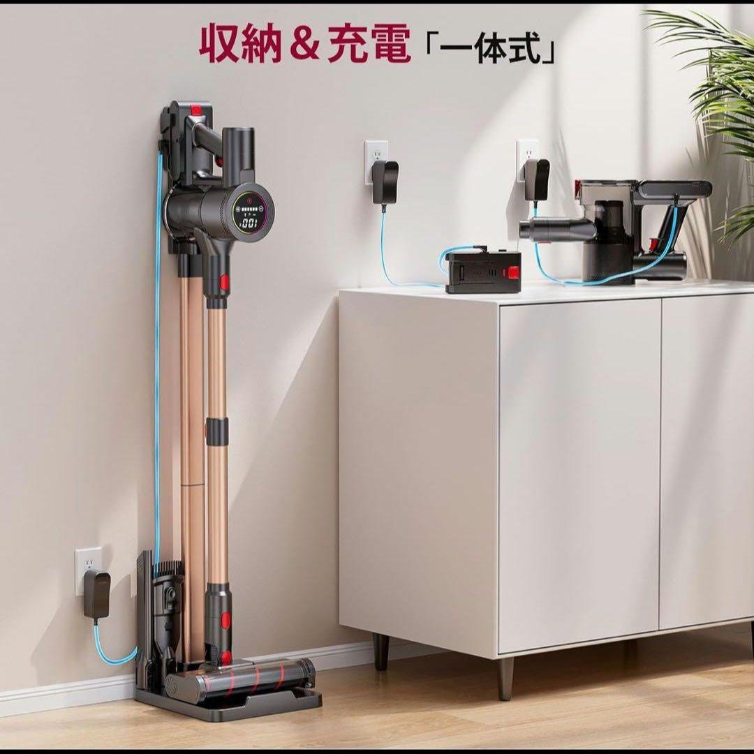 掃除機 コードレス 業界初 独立モーター自走式 70Kpa 超強力吸引 軽量