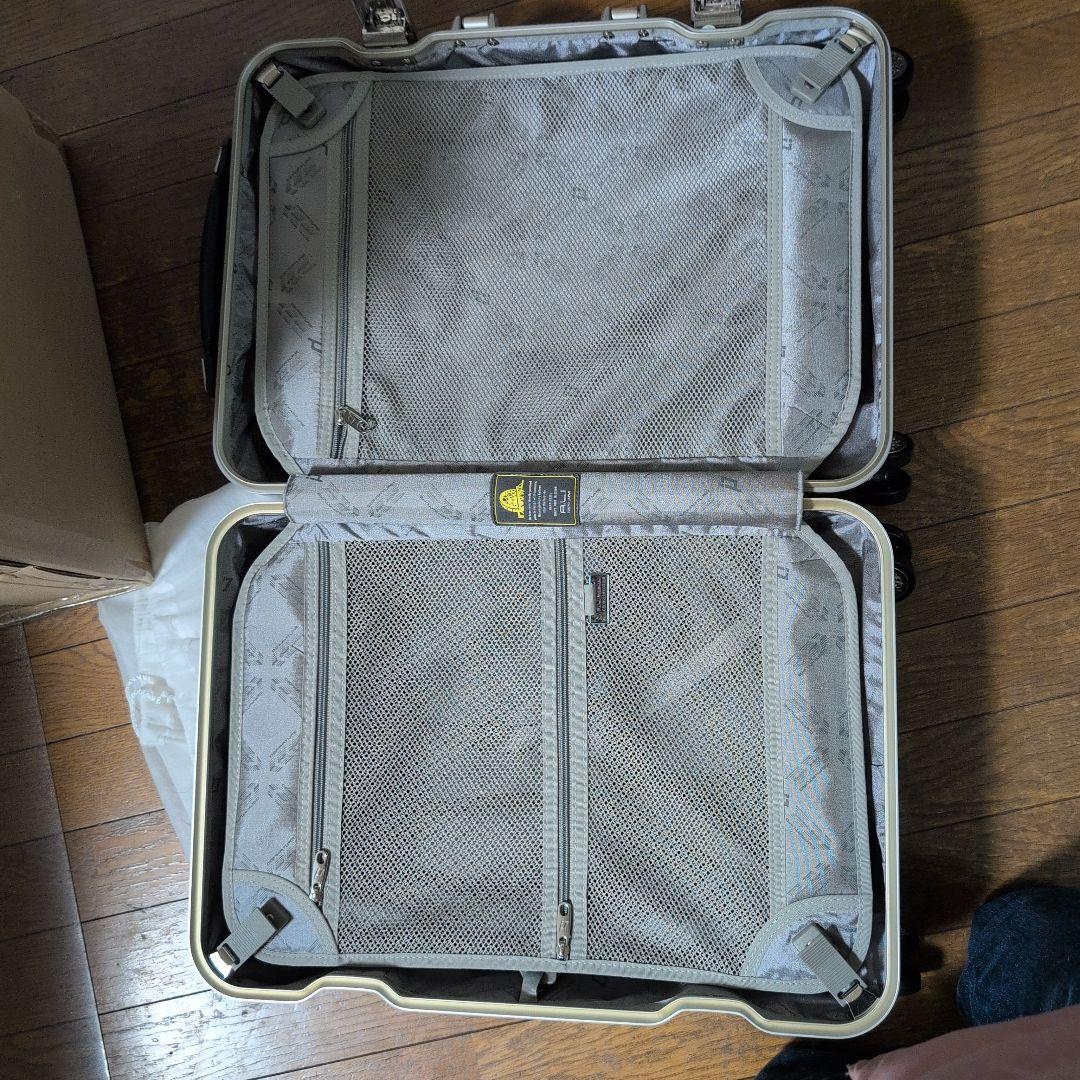 Departureエナメルシルバー キャリーカート 49cm