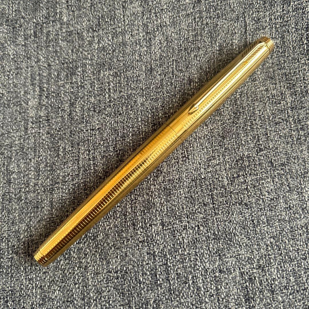 Parker パーカー　75 ゴールド　万年筆　廃番　？　フラットトップ