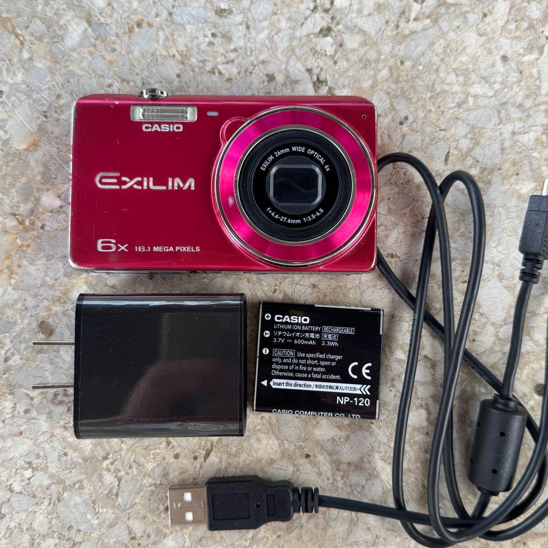 実写美⭕️【動作確認済】CASIO EXILIM EX-ZS26 レッド