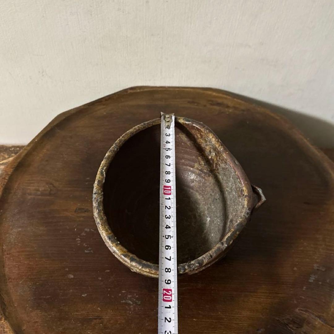 古備前　片口鉢　水差し　蓋付き　江戸時代骨董　アンティーク　懐石　茶道具　検李朝