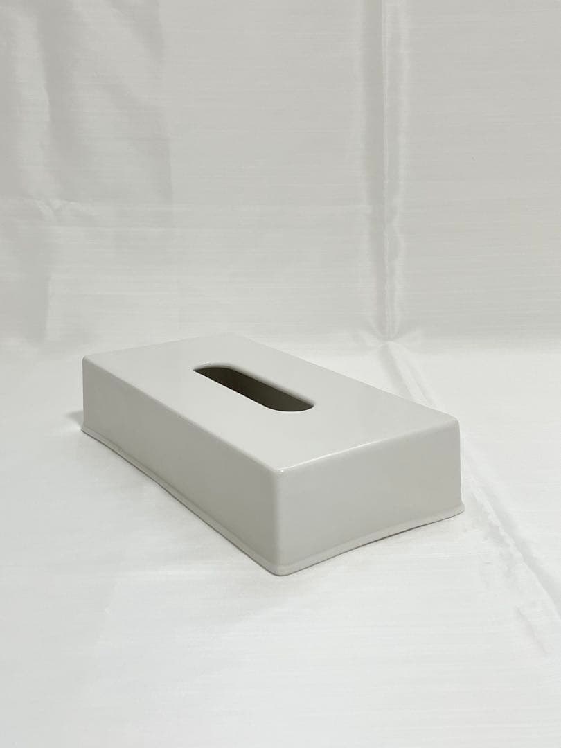 ポーセラーツ　白磁　ティッシュBOXカバー 3点セット