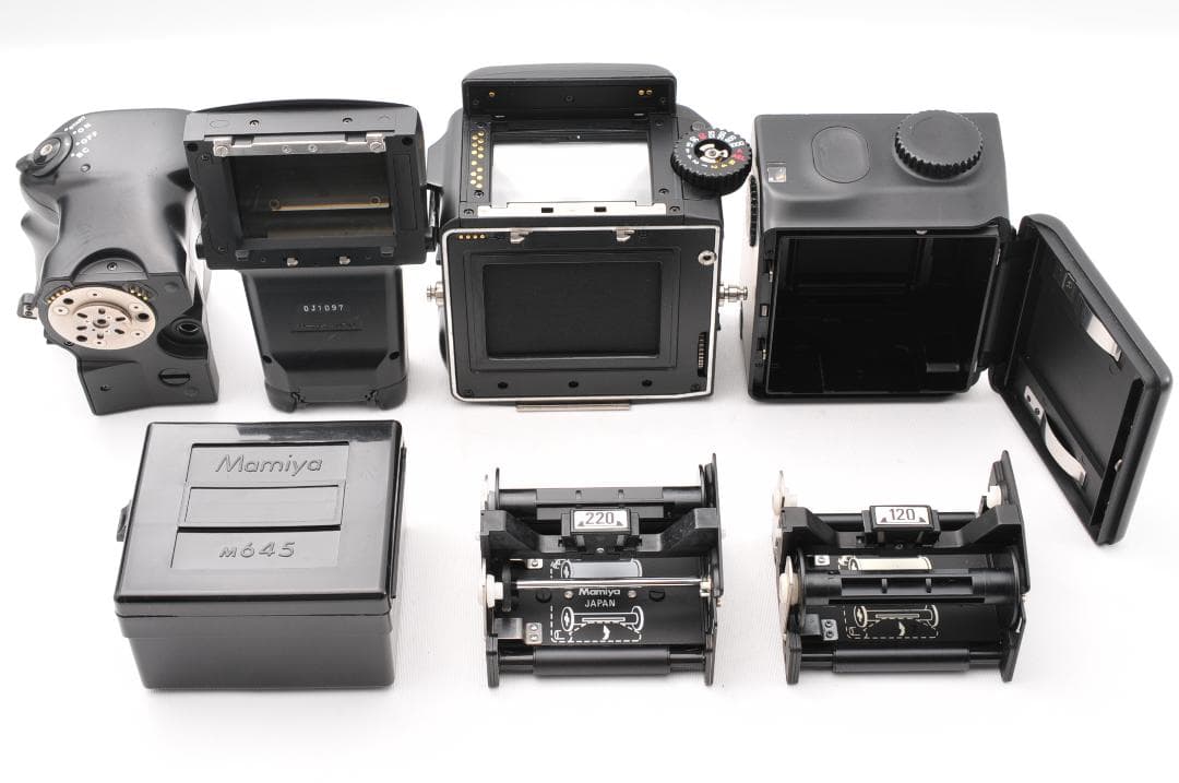 フィルムカメラ Mamiya 645 Pro Film Back Finder w/Grip