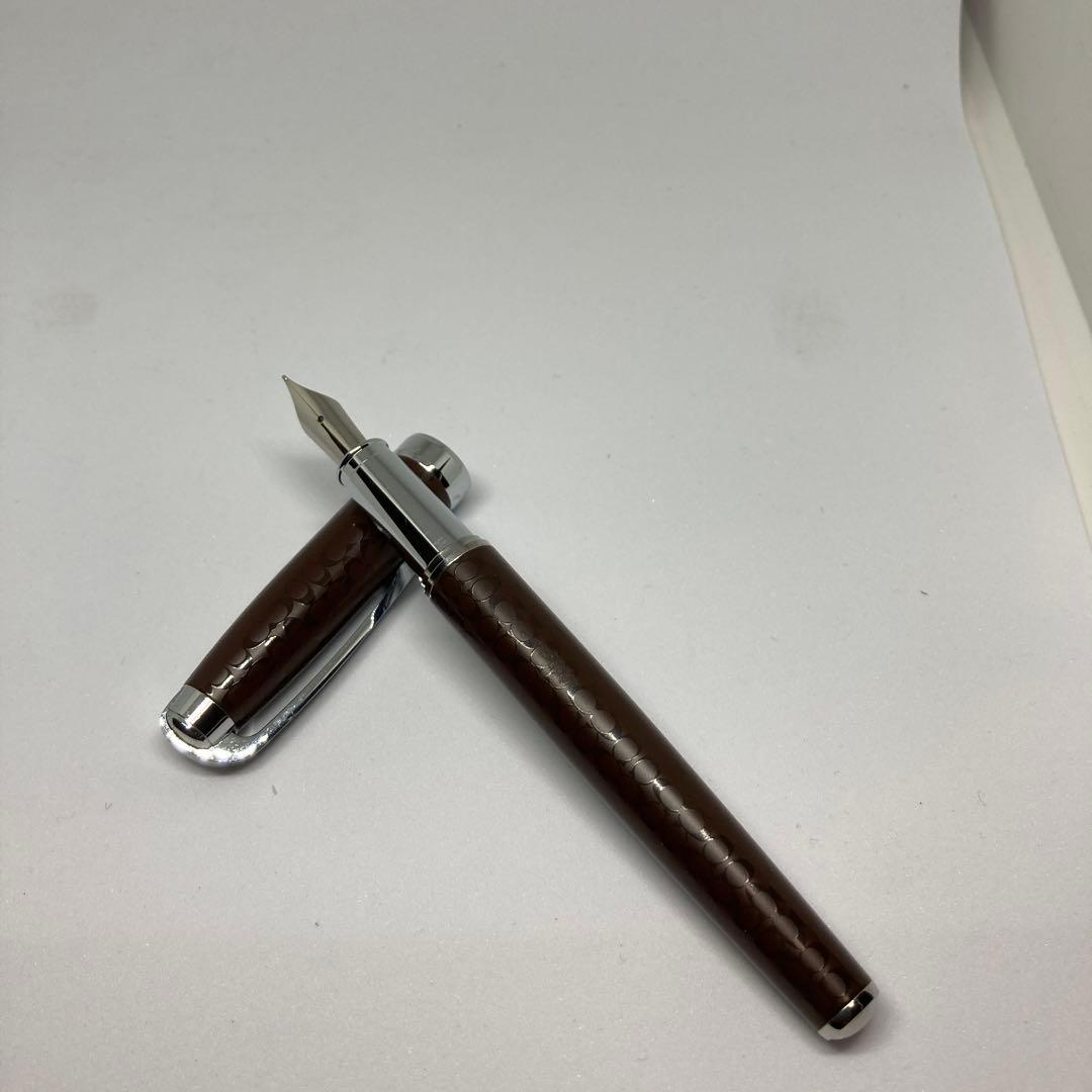 昭和レトロ　コーチ　万年筆　ブラウン