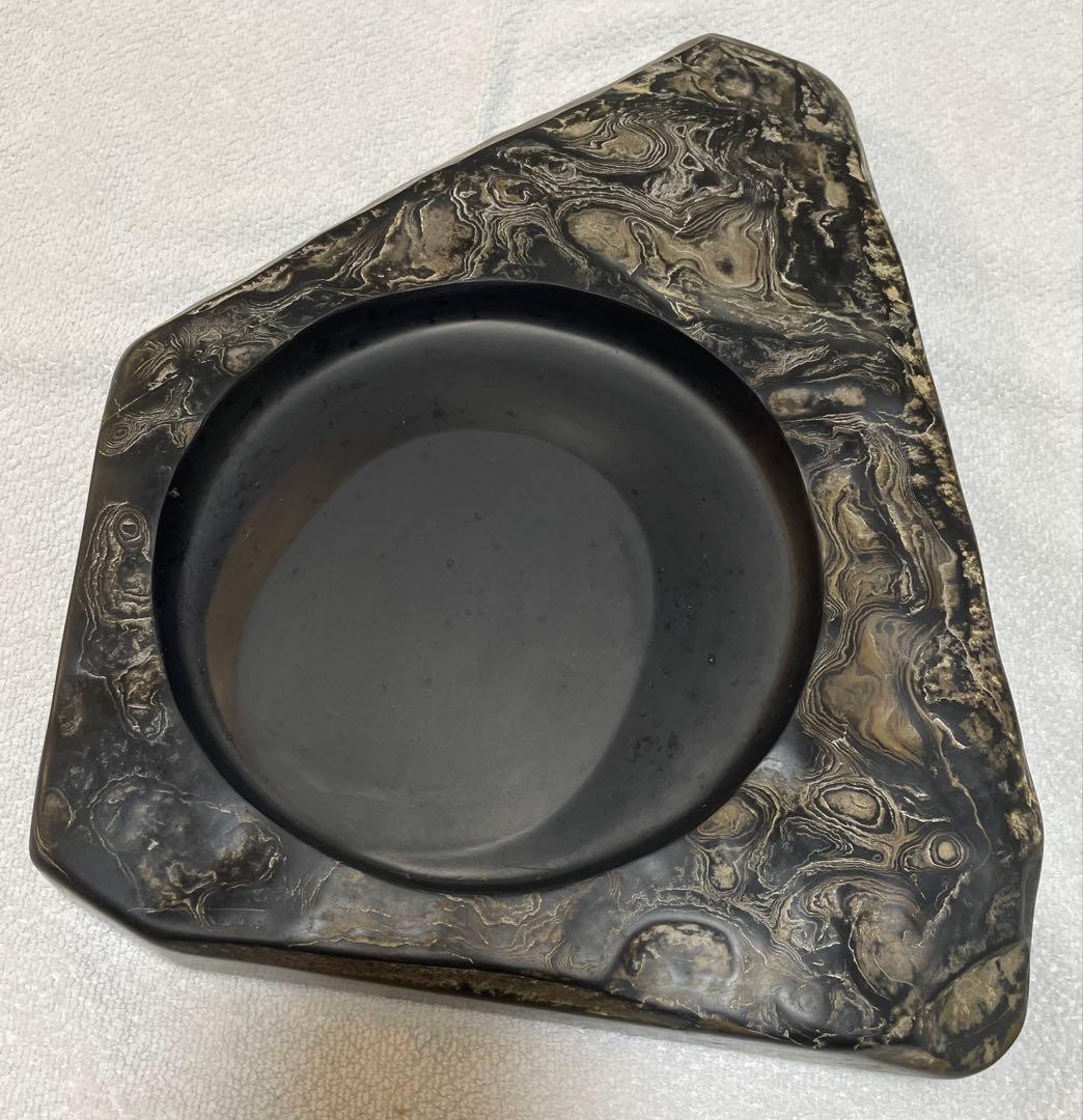 若田石　硯　硯箱　木目模様　漆器　ハンドメイド